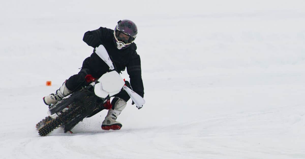 the motorcycle X-treme ice racing in Angel of the Winds Arena in Everett, WA
