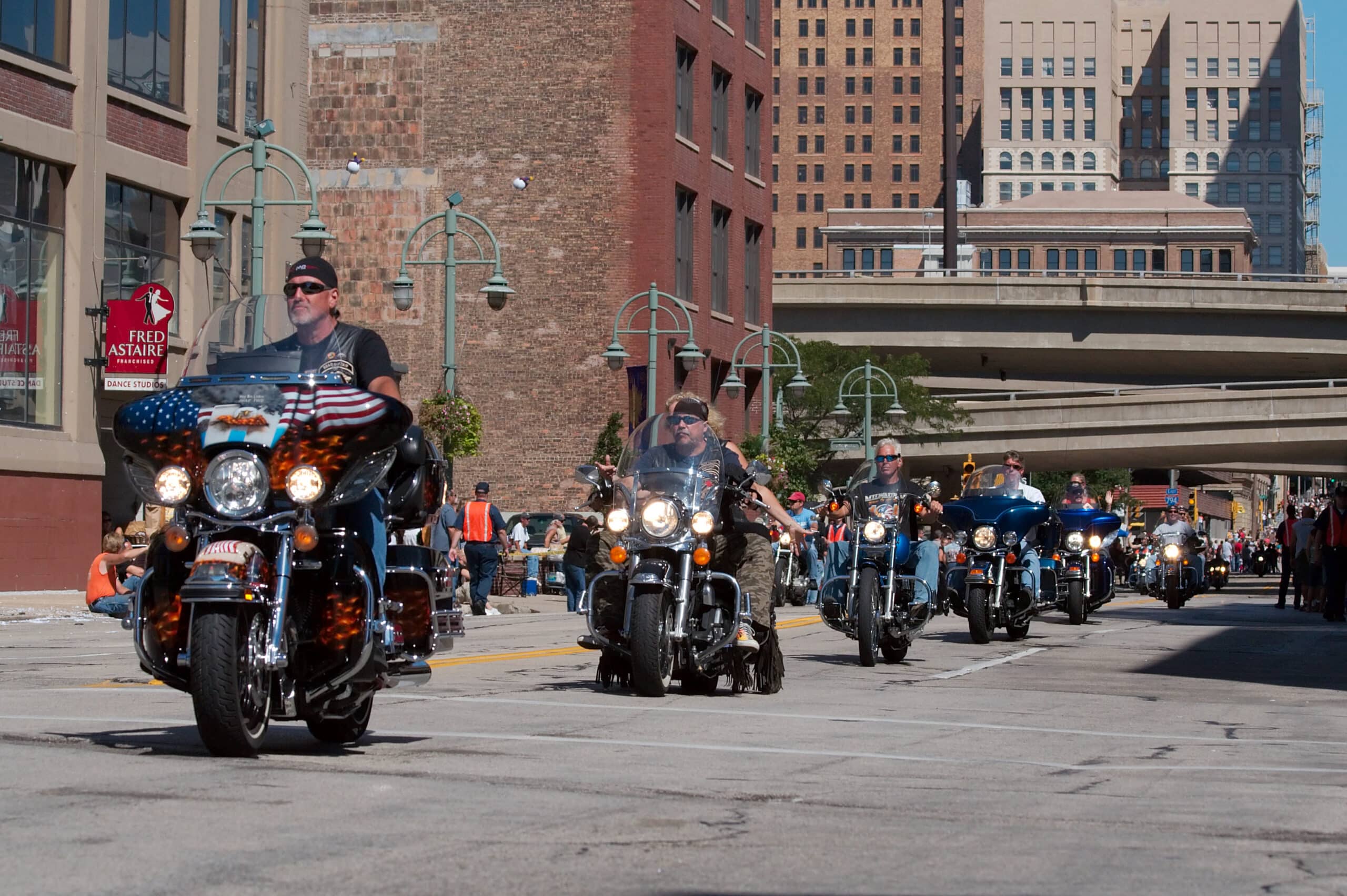 Harley-Davidson Anniversary Parade in downtown Milwaukee, WI