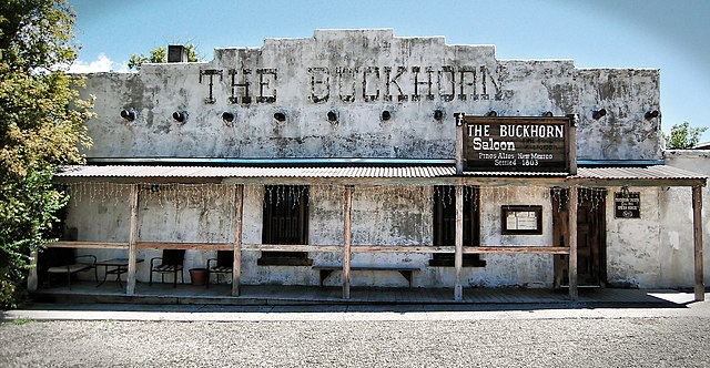Historic Buckhorn Saloon opened in the 1860s in Pinos Altos, NM