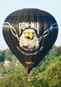 POW-MIA hot air balloon at the Operation Zero Veterans event