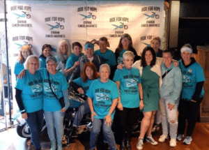Members of Ride For Hope gather to support women on their cancer journey through fundraisers, and rides.