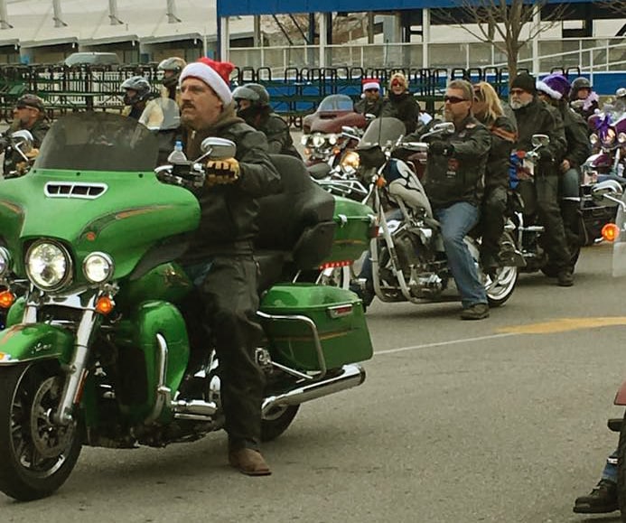 Photo of motorcycle in the ABATE of Tulsa Toy Run Dec. 10