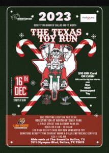 Flier for Texas Toy Run Dec. 16